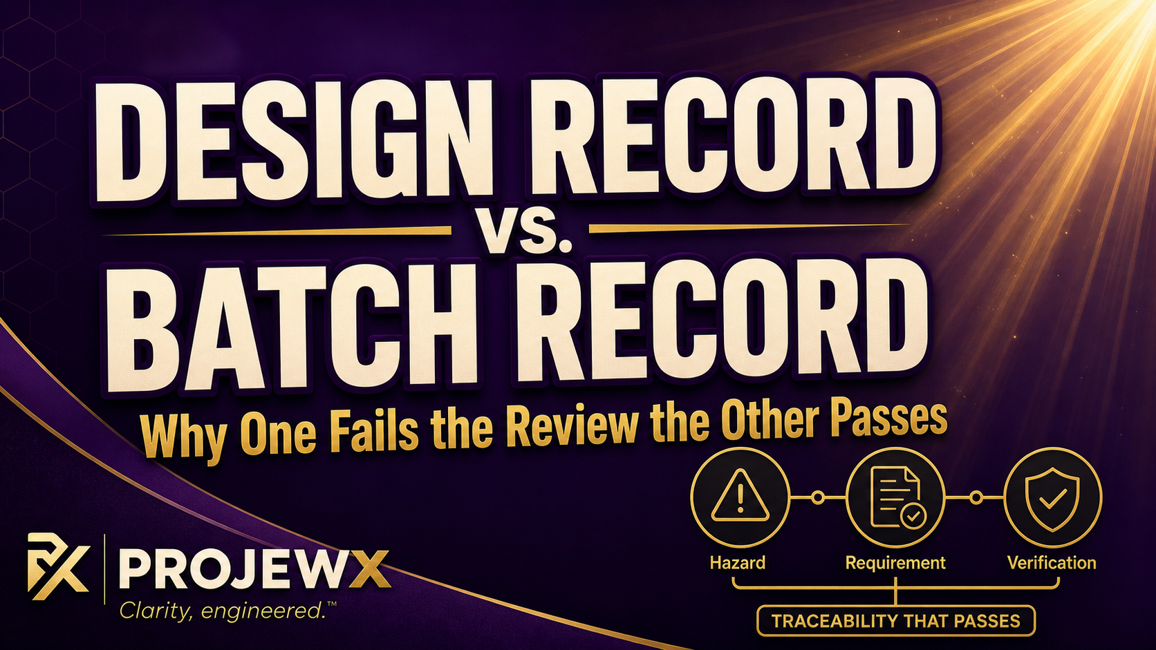 Proving a Risk Instead of a Process: Why a Design Control Record Fails the Review a Batch Record Would Pass